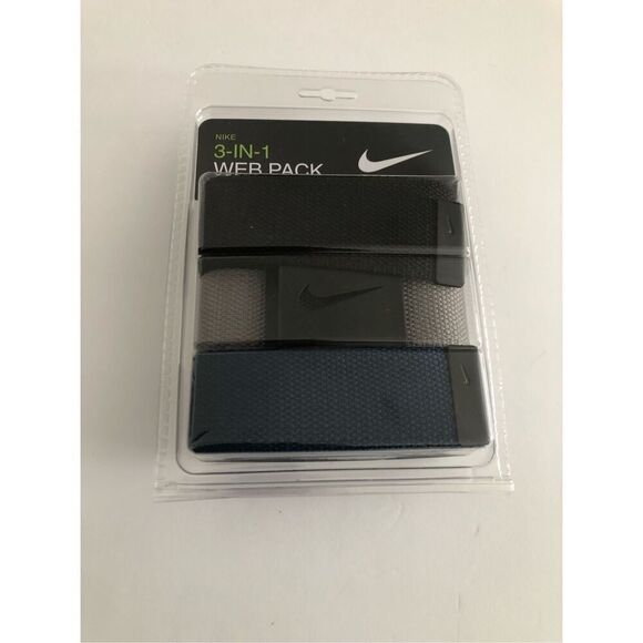 Nike 3 Pack Web Pack Men's Golf Belts - Picture 1 of 3